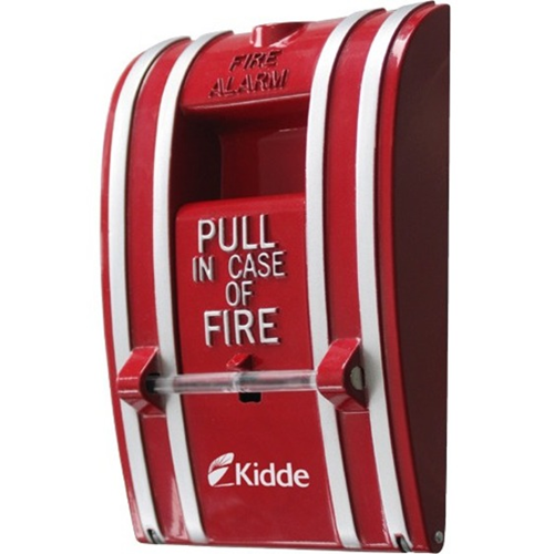 Kidde K-270-DPO Fire Alarm Pull Station, Non-coded, Break glass, Metal, Double pole, Open Circuit, Screw terminal