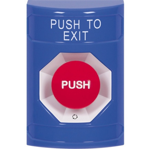 Safety Technology Blue Stopper Station, NO Cover, Push And Turn-To-R