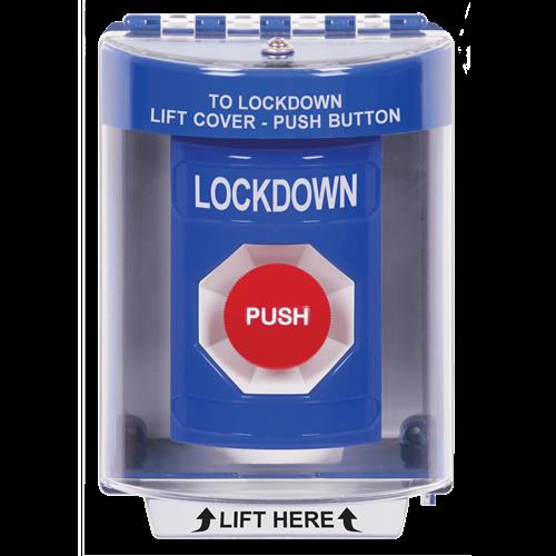 Safety Technology Bl Bttn, 13210 Cvr, Momentary Switch-Lockdown In Eng