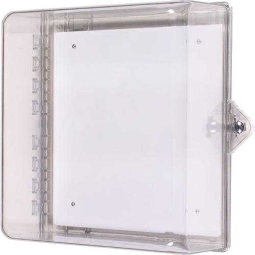 STI Protective Cabinet, Polycarbonate with Backplate and Thumb Lock - Clear