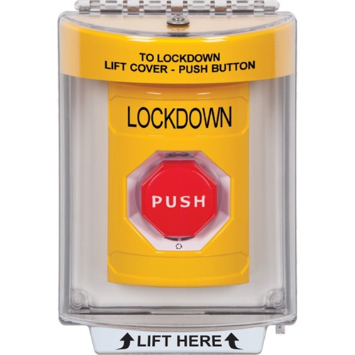 Safety Technology Yellow Turn To Reset Stopper Station With Flush Mo