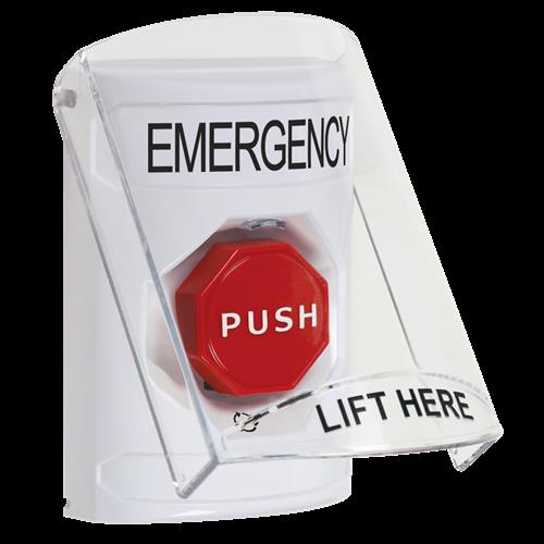 Safety Technology White Turn To Reset Stopper Station With Shield Em