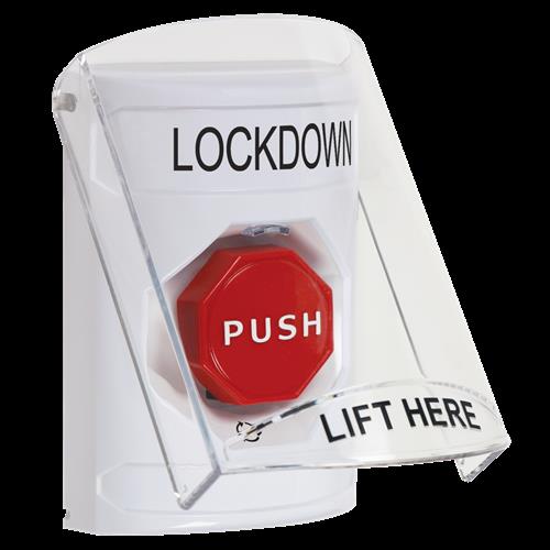 Safety Technology White Turn To Reset Stopper Station With Shield Lo