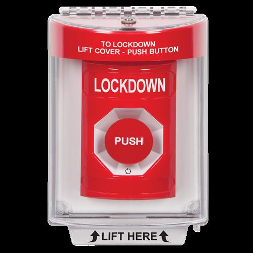 Safety Technology Red Trn To Reset Ss W/Flsh Mnt Horn-Lockdown-Eng