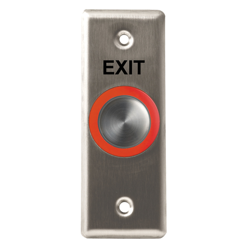 Illum Piezoelectric Push Button, 'exit', Black