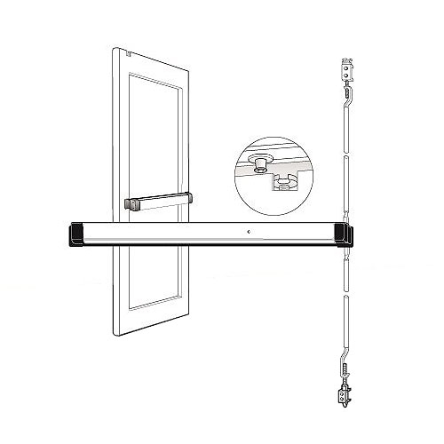 Cvr Exit Device Mlr Less Rods