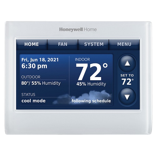 Honeywell Home THX9421R5021WW/U Prestige IAQ 2-Wire Thermostat with RedLINK, Touchscreen