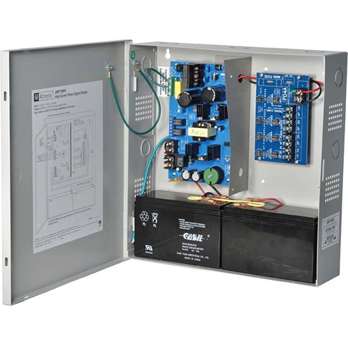 Altronix 4 Fused Outputs Supervised Power Supply/Charger. 12/24VDC @ 6A. Grey Encl.