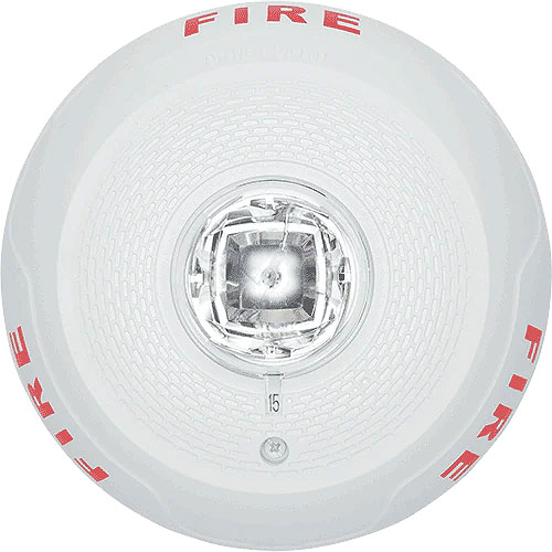 System Sensor SCWL L-Series White, Ceiling-Mount Strobe With Selectable Strobe Settings of 15, 30, 75, 95, 115, 150, and 177 CD