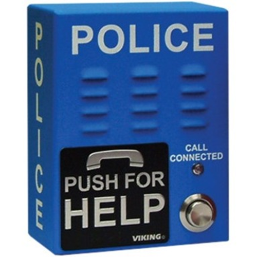 Viking Electronics VoIP Emergency Phone, Police Blue, with Voice