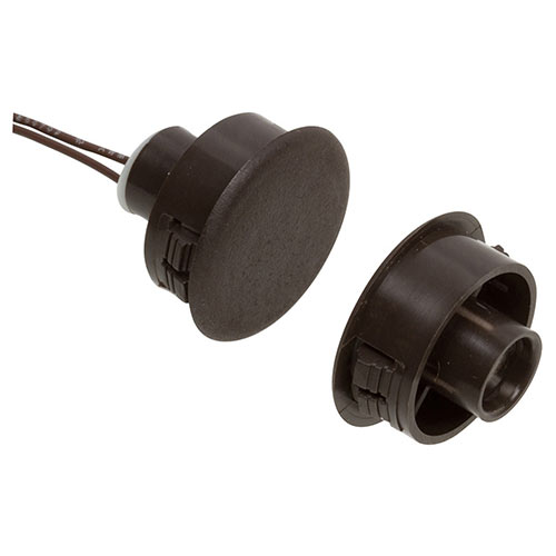 Nascom N1178B-ST Recessed 1 in. Switch/Magnet Set for Steel/Wood Doors with Wire Leads, Brown