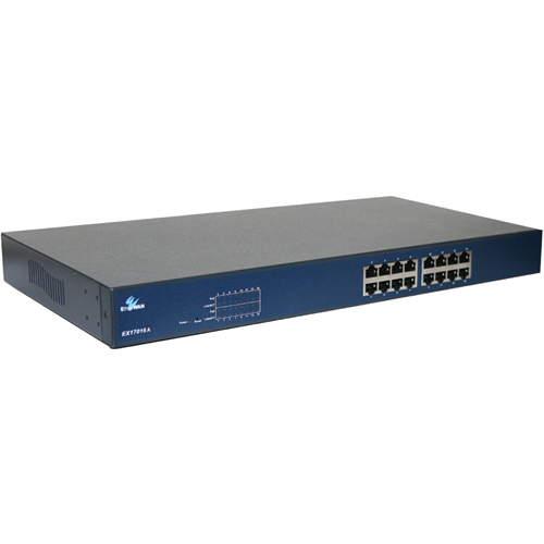 EtherWAN Unmanaged 16-Port PoE 10/100BASE-TX Ethernet Switch