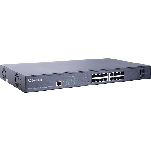 GeoVision GV-APOE1611-V2 16-Port Gigabit Web Management PoE Switch