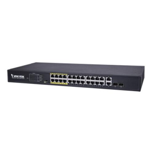 24xFE PoE + 2xGE Combo Unmanaged Switch