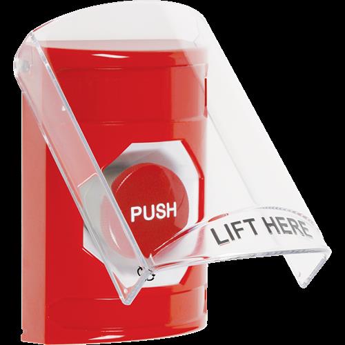 Safety Technology Red Turn To Reset Stopper Station With Shield NO T