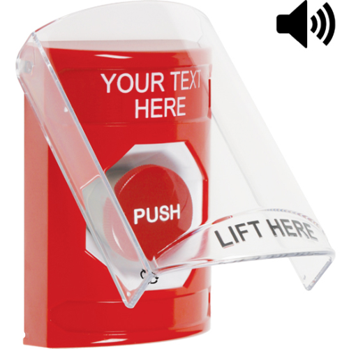 Safety Technology Red Turn To Reset Stopper Station With Shield And