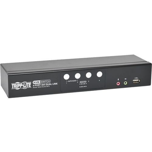 Tripp Lite 4-Port DVI/USB KVM Switch Dual Link w/ Audio & Cables