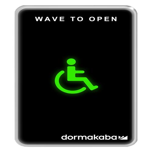 Wave Button Capacitive With Handicap Logo