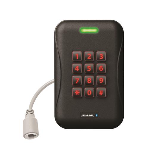 Schlage RCK15 Single Gang Mount Multi-Technology IP Reader Controller With Keypad, Black