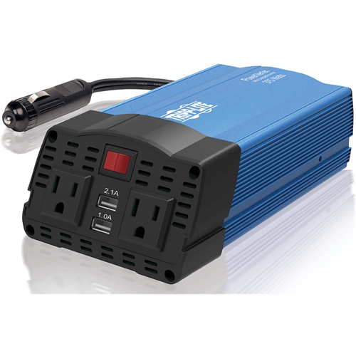 Tripp Lite 375W Car Power Inverter 2 Outlets 2-Port USB Charging AC to DC