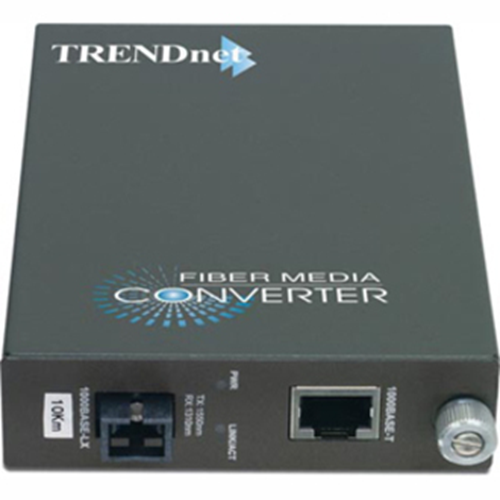 TRENDnet Intelligent TFC-1000S10D5 1000Base-TX to 1000Base-FX Dual Wavelength Single Mode SC Fiber Converter