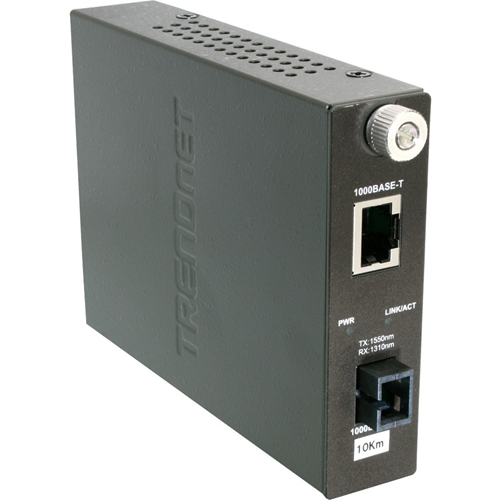 TRENDnet Intelligent 1000Base-TX to 1000Base-FX Dual Wavelength Single Mode SC Fiber Converter