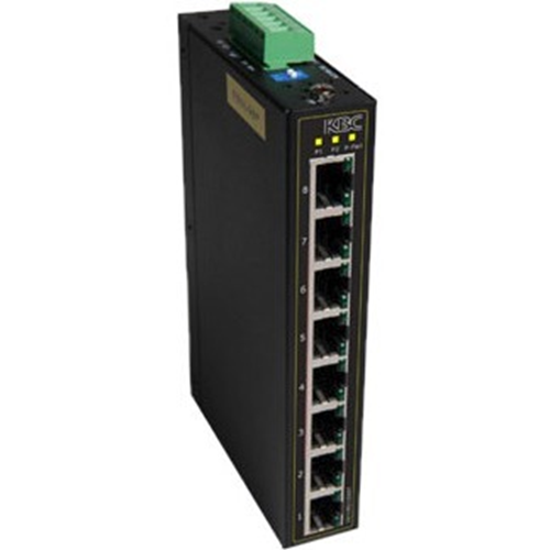 KBC Networks Unmanaged Industrial Ethernet Switch with PoE+ 8 Copper Gigabit Ports