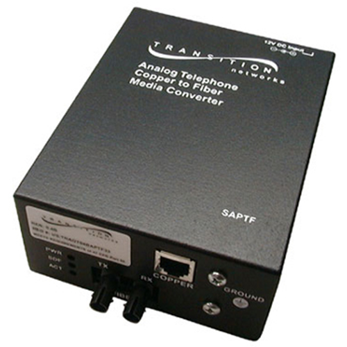 Transition Networks SAPTF3311-105 POTS 2-Wire Copper to Fiber Media Converter