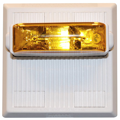 Eaton Wheelock MTWPA-2475W-NW MT Multitone Horn, Amber, Wall, Weatherproof, 24V, 75CD, No Lettering, White