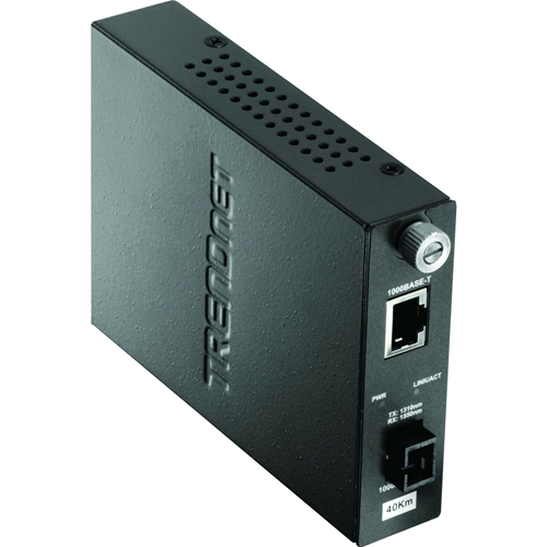 TRENDnet Intelligent 10/100Base-TX to WDM TX-1310 Single Mode Fiber Converter(40KM)