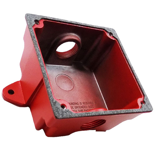 Backbox, Outdoor, , 2 3/4 Ko, Red