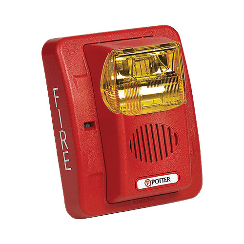 Wall Mnt Selectable Horn/Strobe Red Lens Red Body