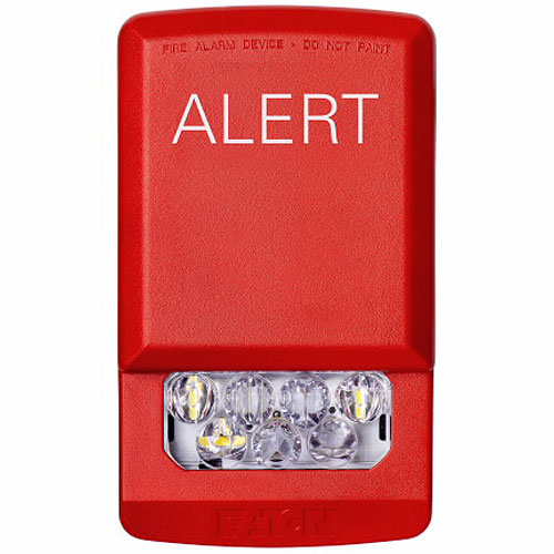 Eaton ELSTR-AL Eluxa LED Strobe, Red, Wall, 24V, 15/30/75/110/135/185CD, ALERT