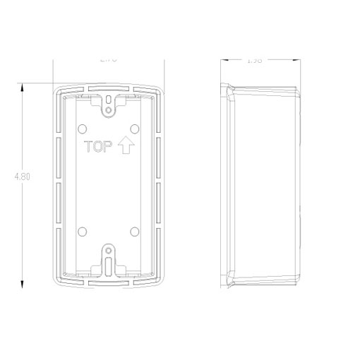 LED SURFACE BACK BOX, WHITE