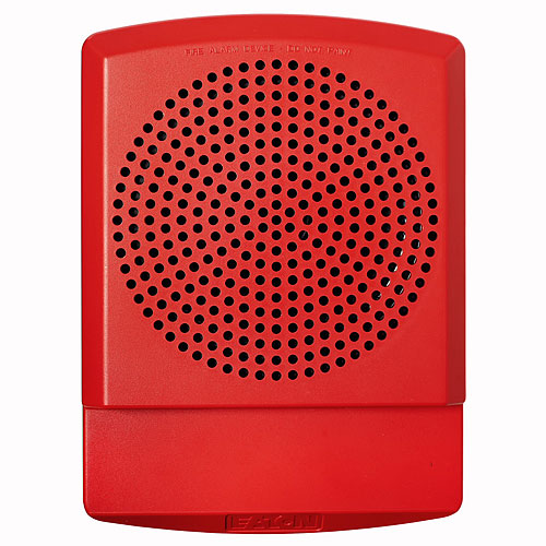 Eaton ELSPKR-N Eluxa LED High Fidelity Speaker, Red, Wall, 24VDC, No Lettering