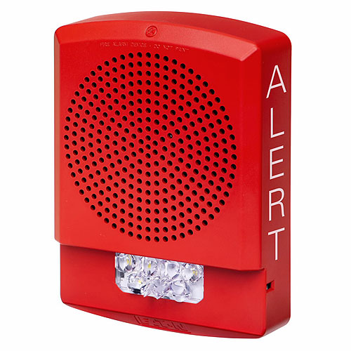 Eaton ELSPSTR-AL Eluxa LED High Fidelity Speaker Strobe, Red, Wall, 24VDC, 15/30/75/110/135/185CD, ALERT