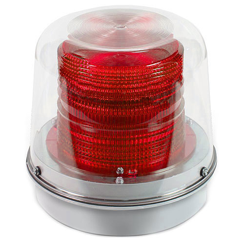 Edwards Signaling 94DDV2R-G1 94 Series Flashing Xenon Beacon, Diode Polarized Division 2 NEMA 4X Strobe Light, Red, 24VDC, 1.2A