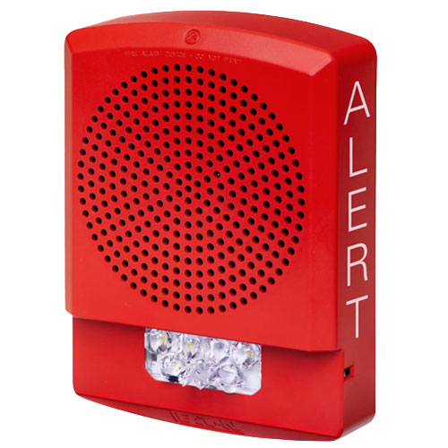 Eaton ELFHSR-AL Eluxa LED Low Frequency Horn Strobe, Red, Wall, 24V, 110/177CD, ALERT