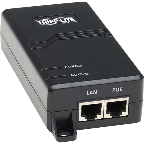 Tripp Lite Gigabit Midspan PoE+ Injector Active IEEE 802.3at/802.3af 1-Port