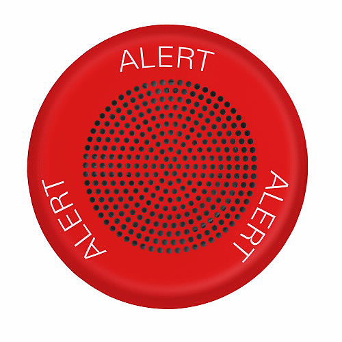 Eaton ELFHNRC-AL Eluxa Low Frequency Horn, Red, Ceiling, 24V, ALERT