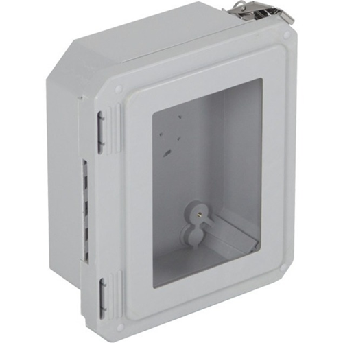 Safety Technology Fiberglass Enclosure, Opaque With Window, 8