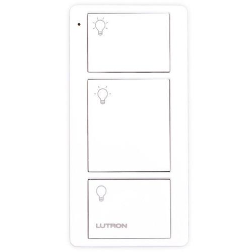 Lutron Pico Wireless Control, 434 MHz, 3-Button With Light Icon Engraving