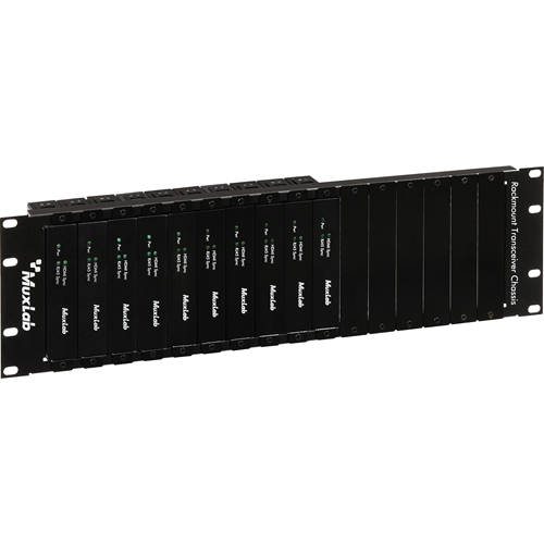 MuxLab 16 Port Rackmount Transceiver Chassis