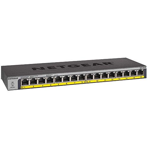 Netgear 16-Port 76W PoE/PoE+ Gigabit Ethernet Unmanaged Switch