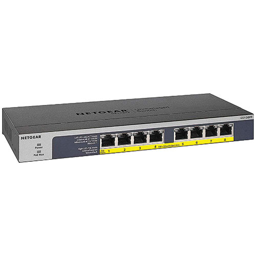 Netgear 8-port Gigabit Ethernet PoE+ Unmanaged Switch (GS108PP)