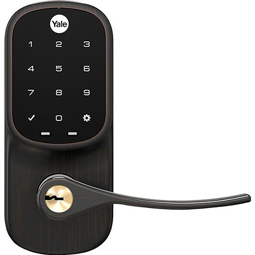 Yale YRL226-CBA-0BP Assure Smart Touchscreen Lock and Lever with Wi-Fi and Bluetooth, Oil Rubbed Bronze