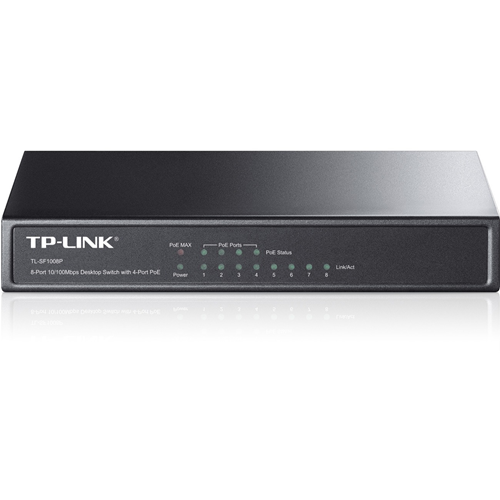 TP-LINK TL-SF1008P 10/100Mbps 8-Port Fast Desktop POE Switch with 4 POE Ports