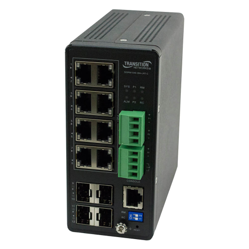 Managed Hardened Poe+ Switch, (8) 1