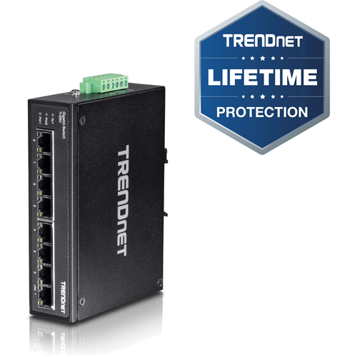 TRENDnet 8-port hardened Industrial Gigabit Switch