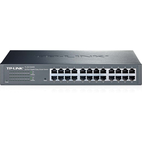 TP-LINK TL-SG1024DE 24-Port Gigabit Easy Smart Switch with 24 10/100/1000 Mbps RJ45 Ports, MTU/Port/Tag-Based VLAN, QoS and IGMP